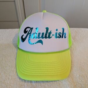 Neon Green and White Trucker Hat
